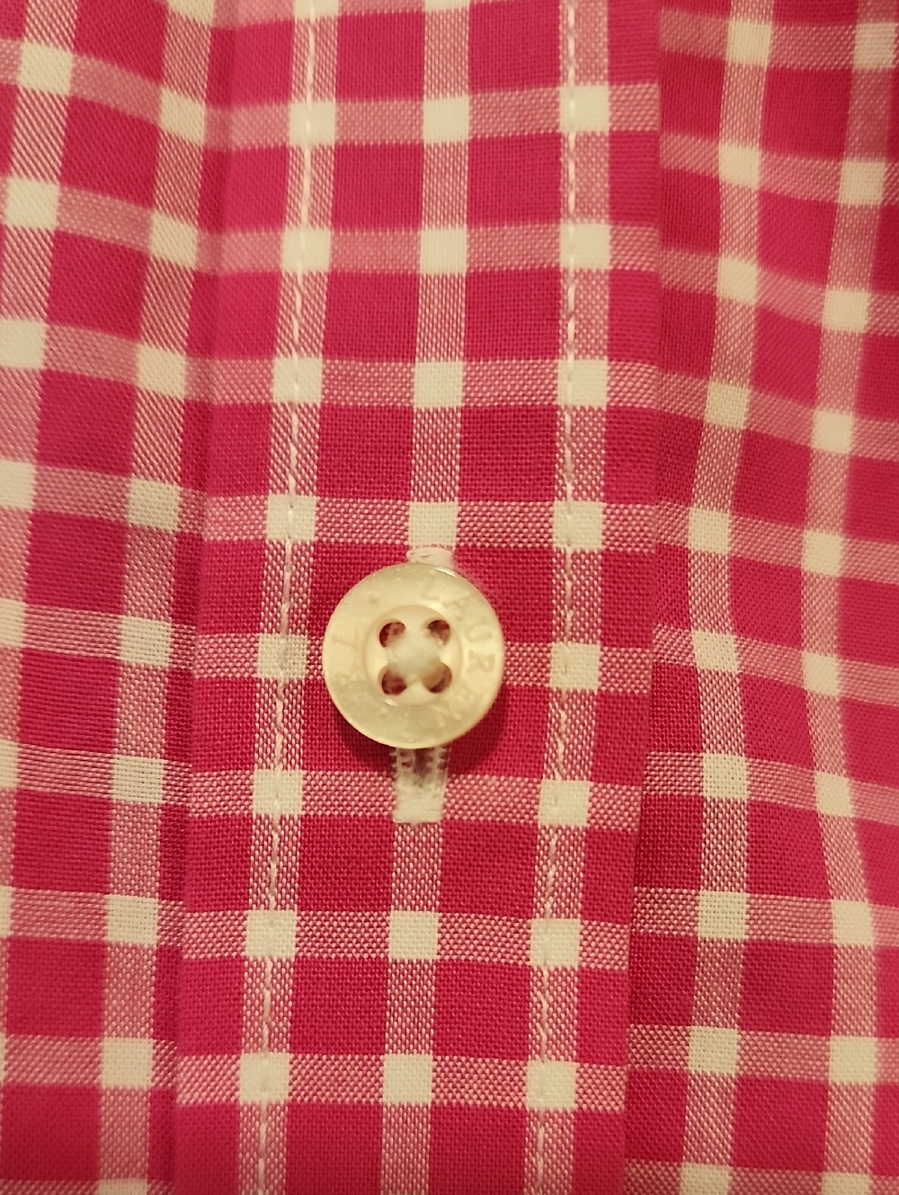 Lauren Ralph Lauren Blouse Checked Plaid Cotton Classic Preppy Women's size 2X - Picture 4 of 5